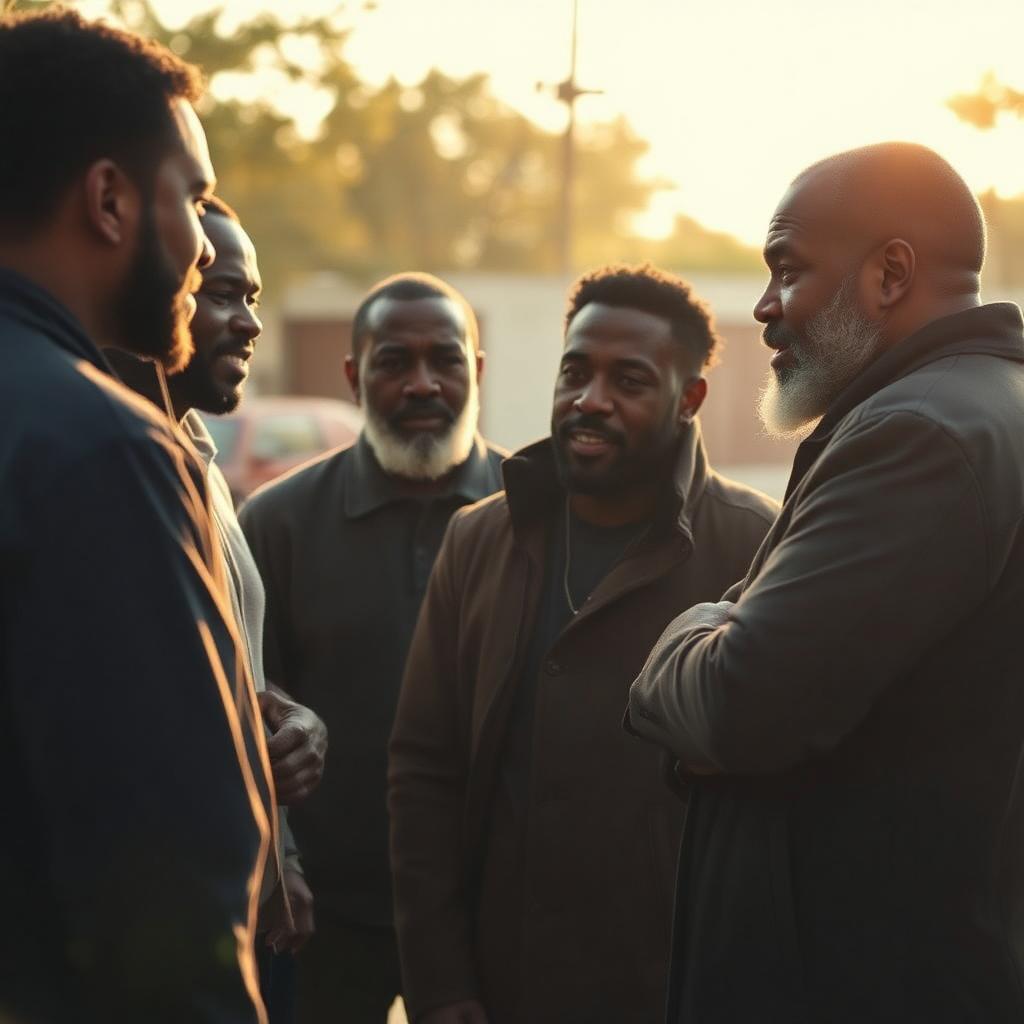 Men's Circle: Black men in brotherhood and mentorship, fathers and sons, community leadership