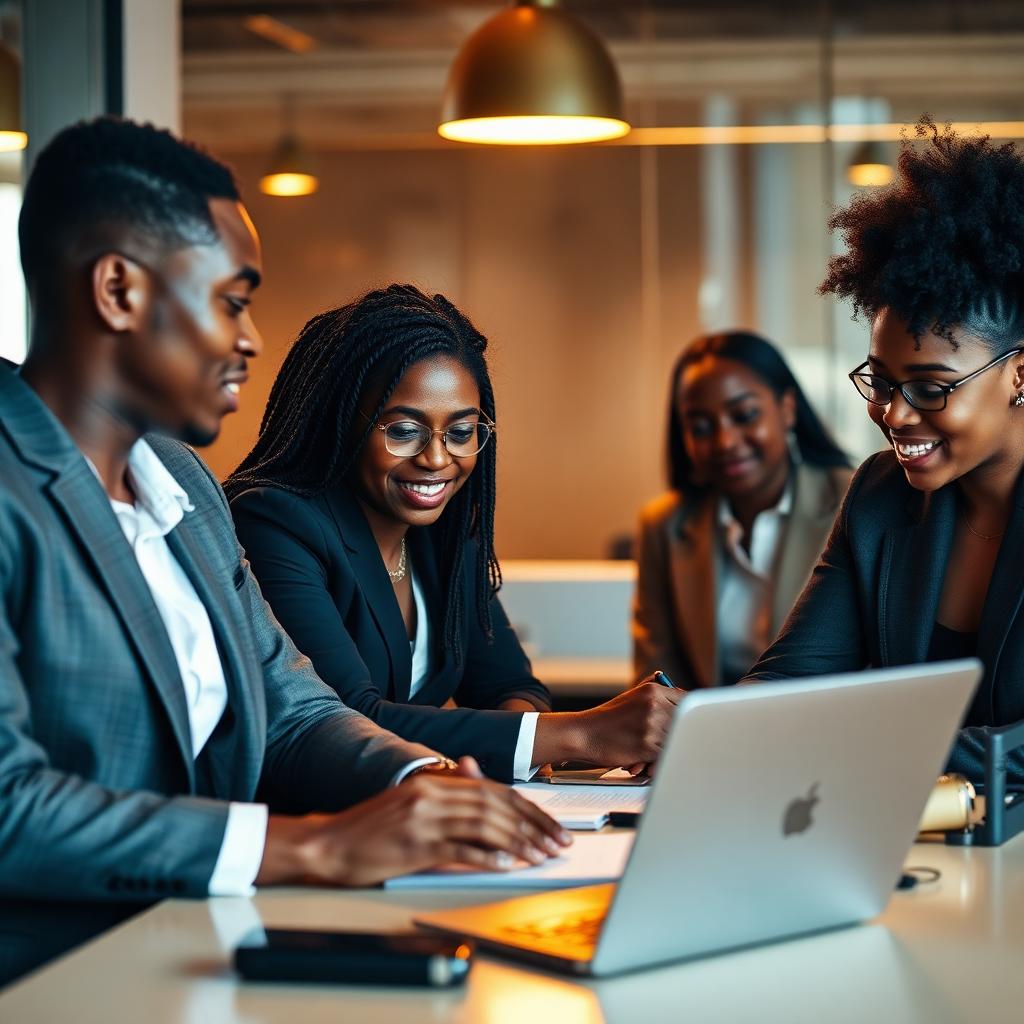Young Professionals Network: Young Black professionals collaborating on career development and leadership
